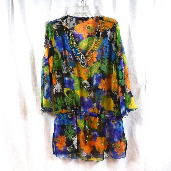 Brandy Jones colorful bathing suit cover - Picture 1 of 3